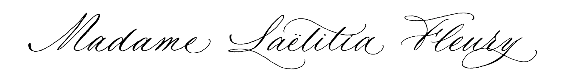 Exemple de calligraphie classique ornementale