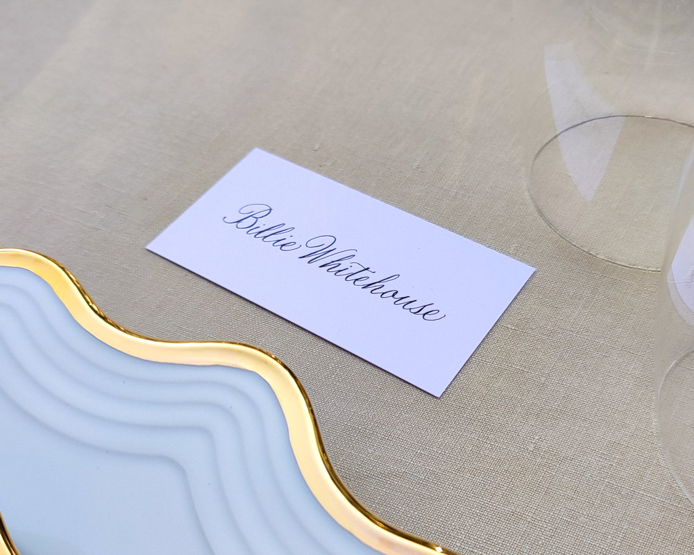 marque-place cote d azur calligraphie