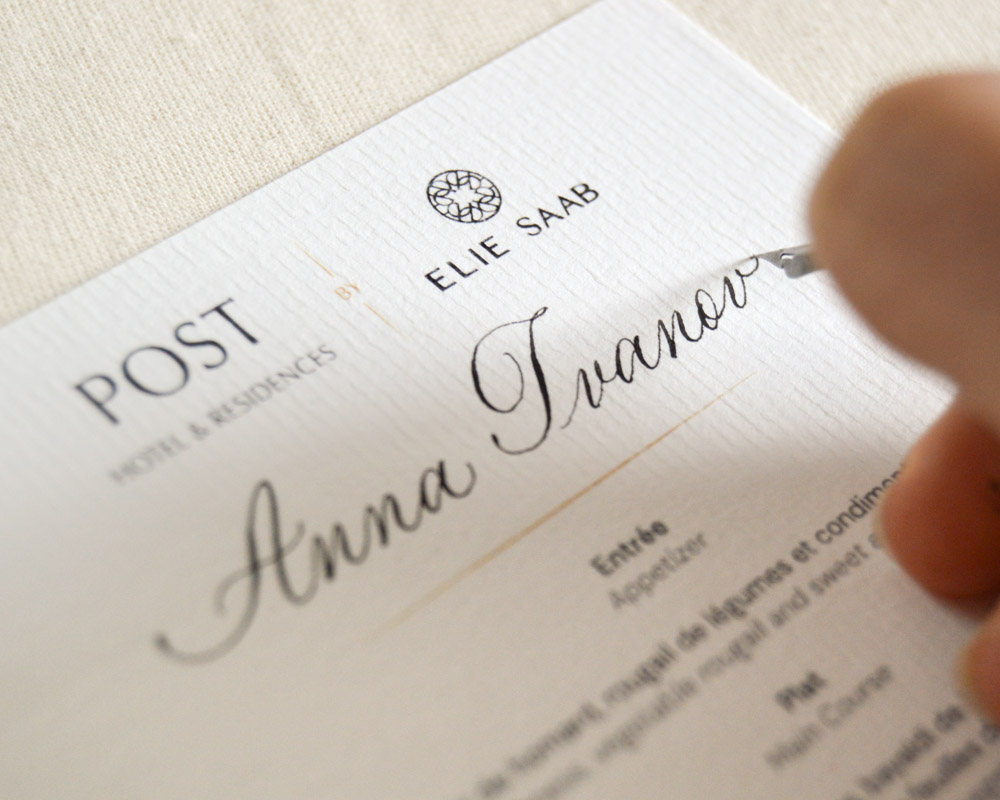 papeterie evenementielle monaco calligraphy