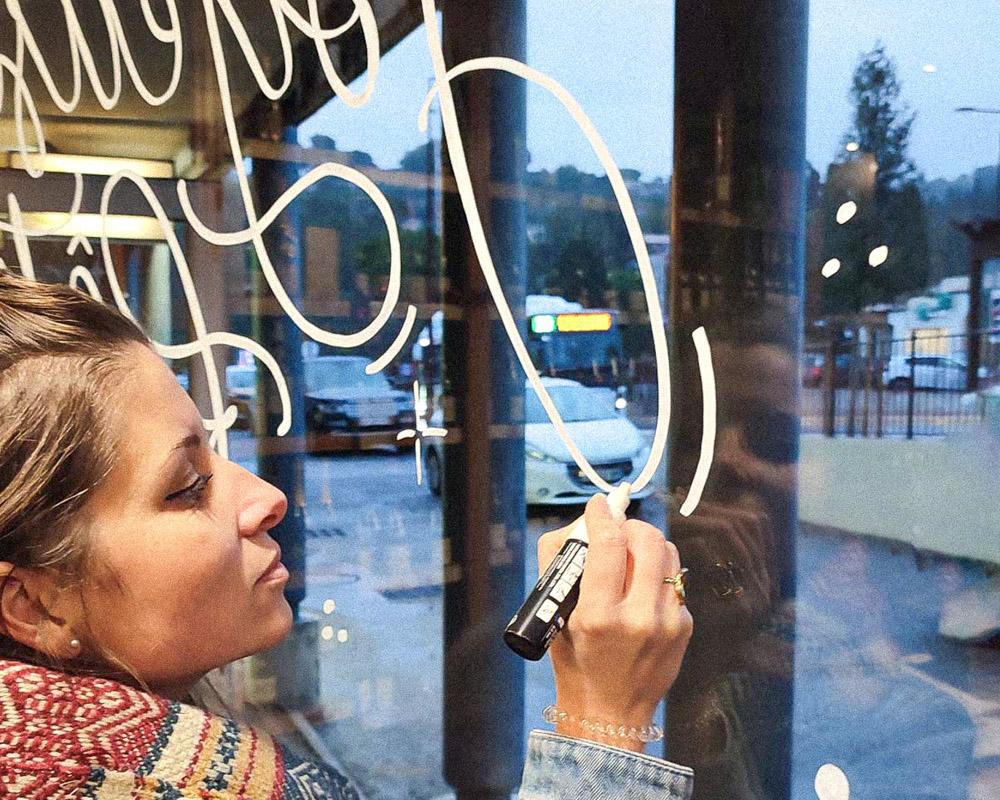 Vitrine de Noël personnalisée décorée à la main
