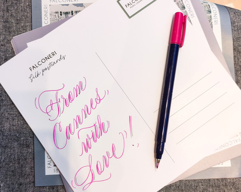 Brand activation Cannes Falconeri pour festival de cannes avec artiste sur place