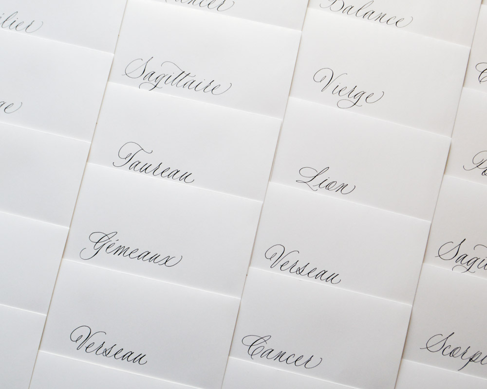 Enveloppes personnalisées signes du zodiaque évènement cote d'azur