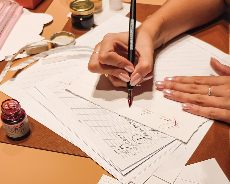 Initiation calligraphie team building