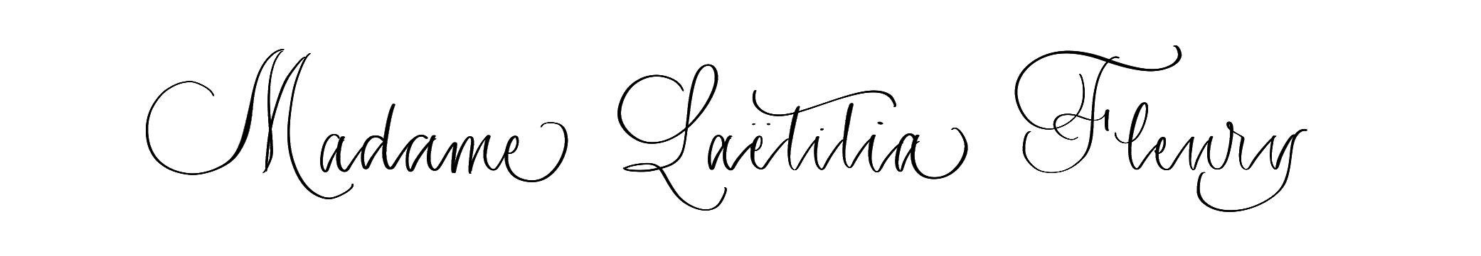 Exemple de calligraphie moderne